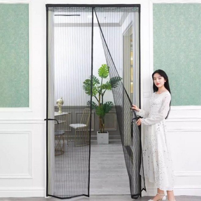 방문 현관 자석 모기장 문발 방충망 일체형 자석 일체형자석모기장 90x210cm S898, 1개