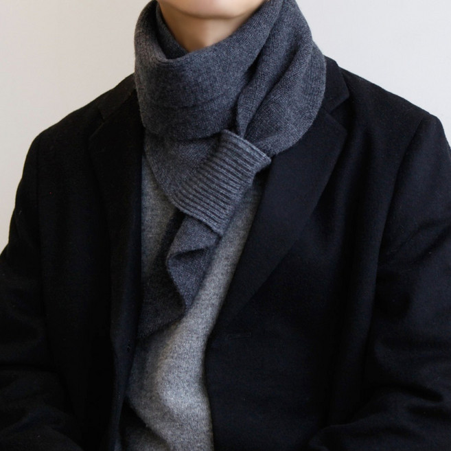 [노팅힐] 캐시미어 울 남자 여자 커플 목도리 따뜻한 부드러운 겨울 방한 머플러 바람막이 니트 패션