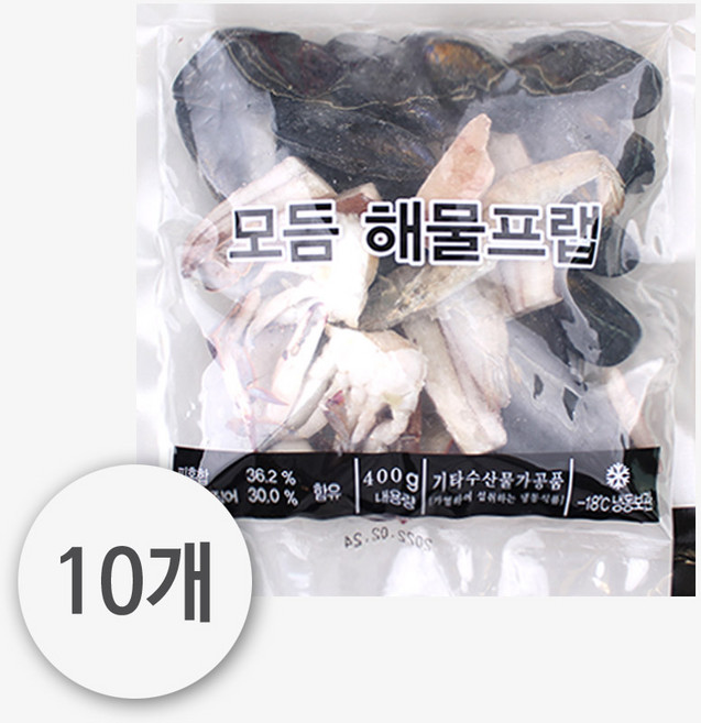 오지상구루메 모듬해물 5종 10봉 (400g x 10봉) 해물탕 해물라면 간편식, 400g, 10개