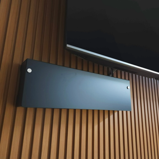 휴박스 철제 TV 콘센트가리개 무타공 안전커버덮개 _ 손볼트, 대형, 1개, 블랙