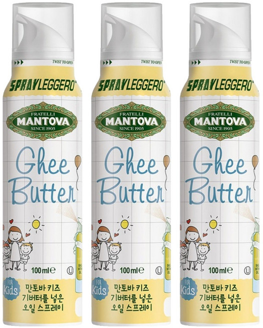 만토바 키즈 기버터 오일스프레이, 100ml, 3개