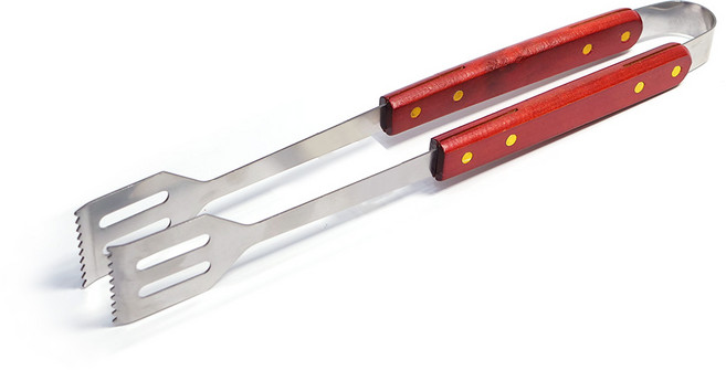 캠핑 스텐레스 원목 손잡이 특대형 숯집게, FREE