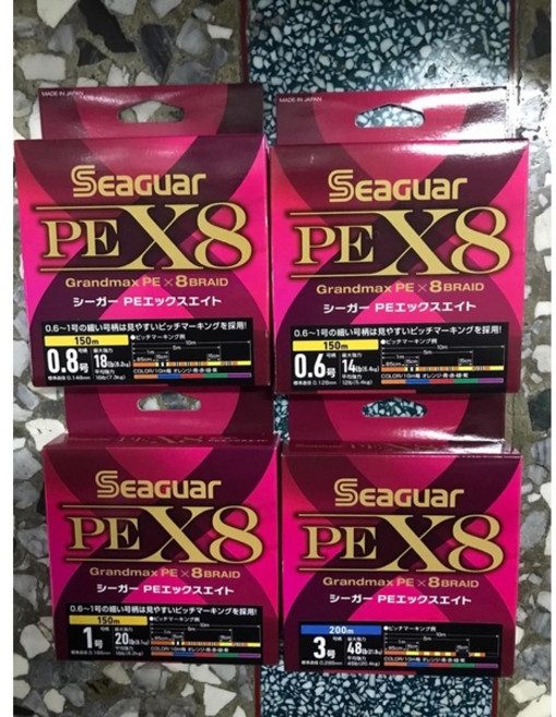 雷蛙小舖 SEAGUAR PE X8 五色線 路亞釣線 八股編織 魚虎/雷強專用, 2.5,單一, 1個