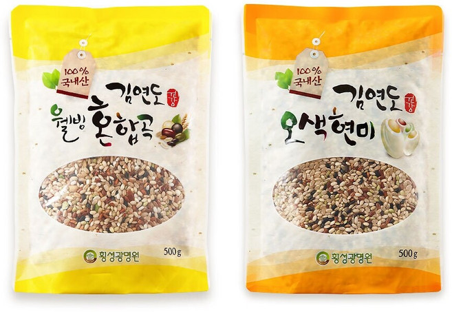 [김연도혼합곡] 웰빙혼합곡[10곡] 300g x 10봉 + 오색현미 300g x 5봉, 4.5kg