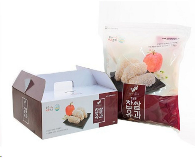 찹쌀 유과 한과 선물세트 500g 설날 명절 추석 한가위 선물세트, 찹쌀 한과 유과 선물세트 500g 명절 선물, 1개