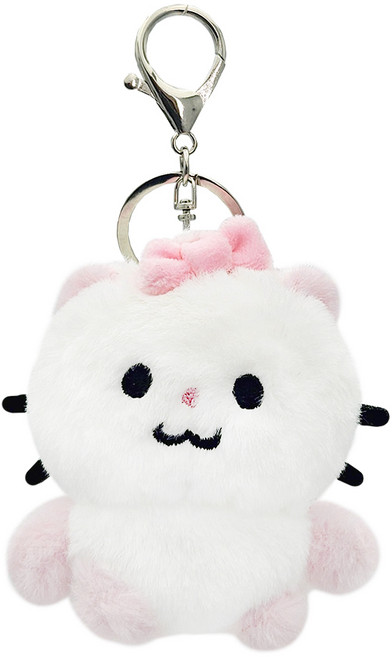 햄랑이 쪼롱이 키링 햄스터 인형 햄찌 말랑 모찌 키홀더 우정템 커플템 선물, 1개, 쪼롱이 키링 (화이트), 8cm