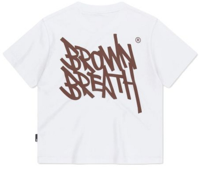 국내매장상품 BROWNBREATH 브라운브레스 반팔티 W TAG CROP TEE - WHITE 395716