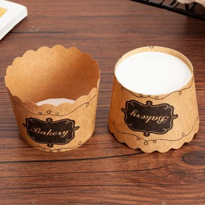 물결 모양 종이 컵 머핀 가정용 케이크 찐 베이킹 페이스트리 디저트 일회용 팩당 50 개, 02 5, 01 S