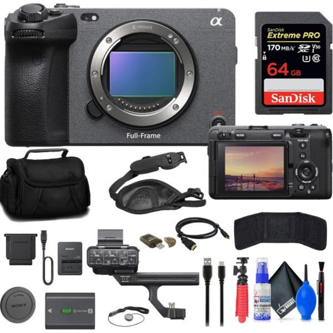 소니 FX3 풀프레임 시네마 카메라ILMEFX3 64GB 메모리 카드 가방 리더 플렉스 삼각대 핸드 스트랩 지갑 캡 키퍼 청소 키트갱신, 소니 FX3 풀프레임 시네마 카메라ILMEFX3 64G