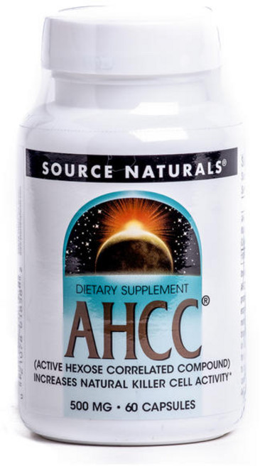 SOURCE NATURALS AHCC BioPerine胡椒鹼膠囊 500mg, 60顆, 1罐