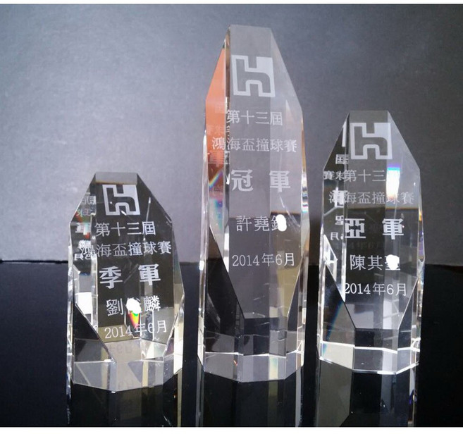 水晶獎牌 獎座 獎盃 噴砂刻字, 1個, 108*60*60mm