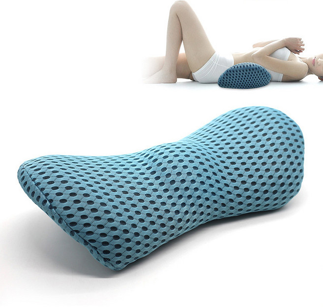 LA DERIVE 허리베개 수면 메모리폼 허리베개 침대 매트 숙면 예비베개, 스카이블루