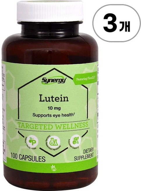 비타코스트 시너지 루테인 위드 플로라글로 Vitacost Synergy® Lutein Featuring FloraGLO® 100정, 3개 - 쿠팡