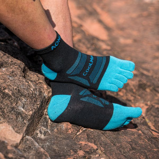 오니지 등산 발가락양말 쿨맥스 쿠션 삭스 클라우드 S02 3종 세트 168874, 중목(S02), M (블랙/블루/민트)-245~260mm