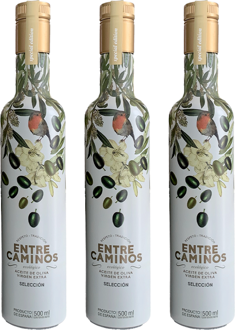 엔뜨레까미노스 스페셜 에디션 유기농 엑스트라버진 올리브오일, 3개, 500ml