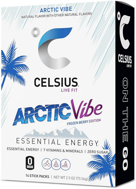 NEW 셀시어스 온더고 비타민 에너지드링크 파우더 아크틱 바이브 Arctic Vibe, 1개