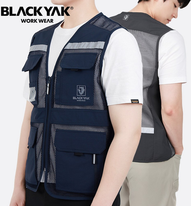 블랙야크 메쉬 멀티포켓 여름조끼 등산 낚시