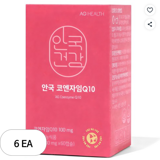 안국건강 코엔자임Q10, 60정, 6개