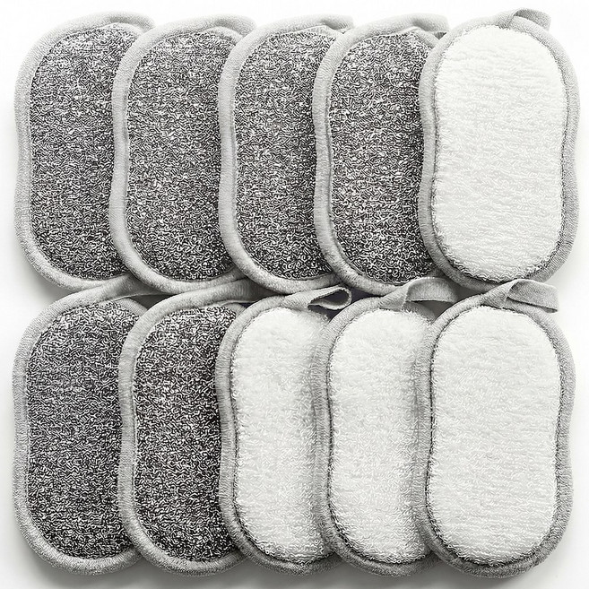 루크나 수세미 주방 양면 철 은사 설거지, 1개, 10개입