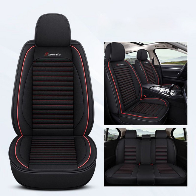 제니븐 카시트커버 아반떼cn7 그랜저르블랑 자동차방석 시트 JNVSM01 풀세트, 1세트, 블랙레드