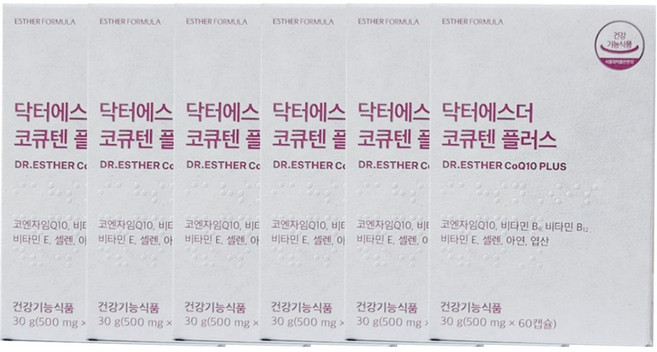 [본사직영] 여에스더 코큐텐 컴플렉스 (코엔자임Q10) 국민영양 프로젝트, 6박스, 30정