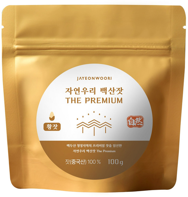 자연우리 백산잣 더 프리미엄 생식용 잣 지퍼백, 100g, 1개