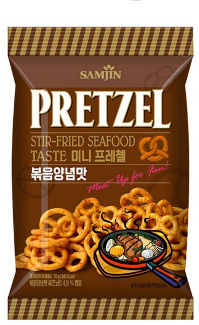 삼진 미니프레첼 볶음양념 1박스 70gx24입, 70g