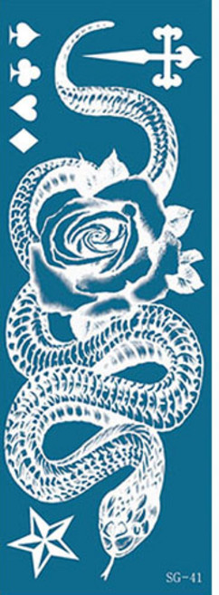 재사용가능 헤나타투 셀프헤나도안, 1개, SG-41