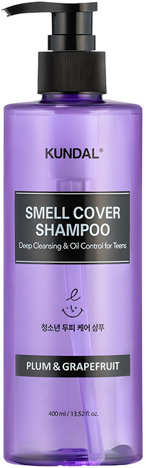 쿤달 올데이 스멜커버 청소년 샴푸 플럼앤그레이프프룻, 400ml, 1개