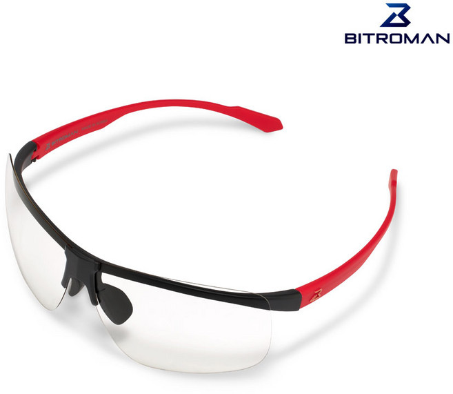 14g 초경량 스포츠 자전거고글 편광 변색 투명 여자 남자선글라스 등산 골프 6종 코패드증정, 블랙레드, 1개