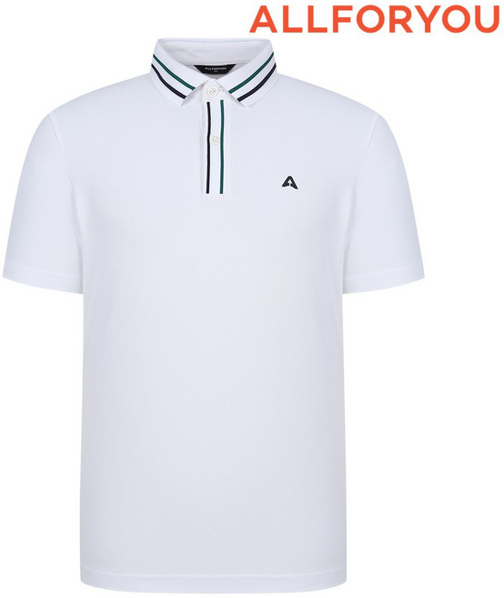 [올포유] 남성 라인 포인트 요꼬 카라 반팔 티셔츠 AMTPN3198-100