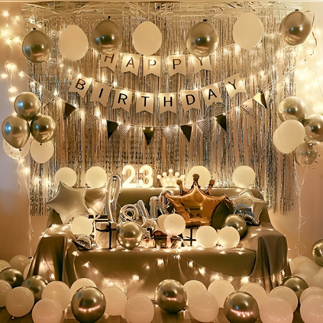 홈파티 생일파티 풍선 파티용품세트 Y802, 혼합색상, 1세트