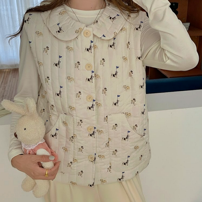 엘리무아 퀼팅 누빔조끼/수면조끼