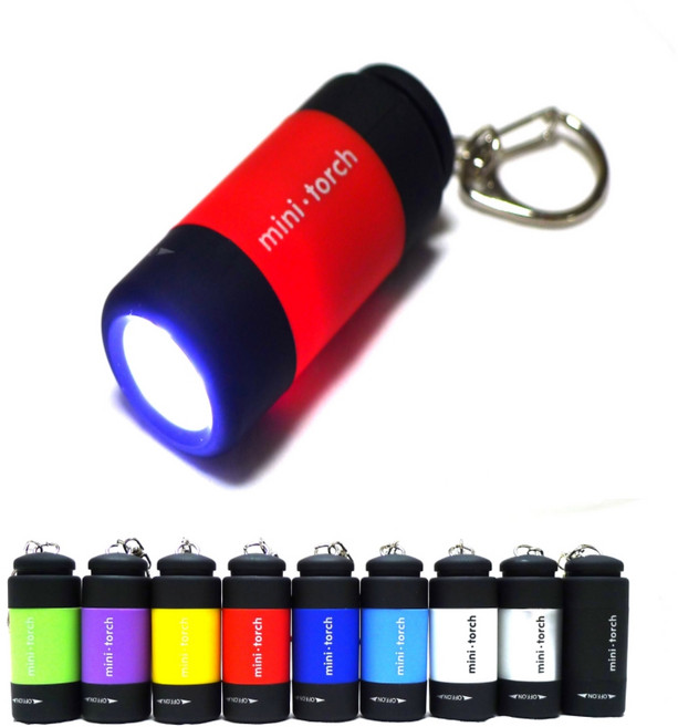 티티스 휴대용 미니 어린이 손전등 LED 후레쉬 USB 충전식 숲체험 캠핑 낚시 랜턴, 실버, 1개