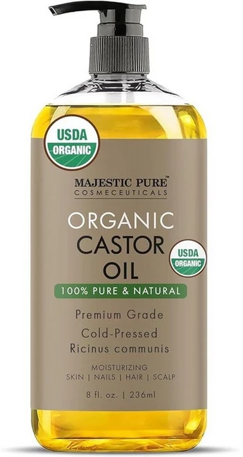 Majestic Pure USDA 유기농 캐스터 오일 - 100% 순수 & 천연 프리미엄 등급 콜드 프레스 헥산 프리 머리카락 속눈썹 눈썹 손톱 보습 및 영양 236., 건성 피부용 로션 겨울 보습크림 수분보충 스킨케어 저자 - 쿠팡
