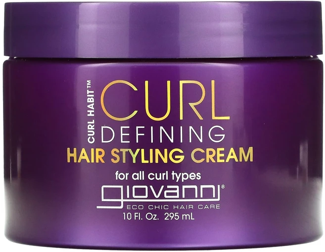Giovanni Curl Habit 컬 디파이닝 헤어 스타일링 크림 모든 컬 타입에 적합 295ml(10fl oz), GiovanniCurlHabit컬디파이닝헤어스타일링크림, 1개, 295ml - 쿠팡
