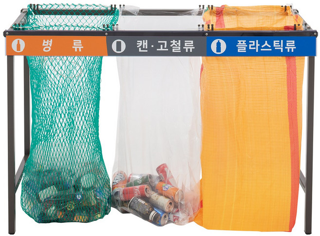 크린원 분리수거대 분리수거함 철재 대형 대용량 실외 야외 100리터 3구 4구형, 1. 100리터 3구용