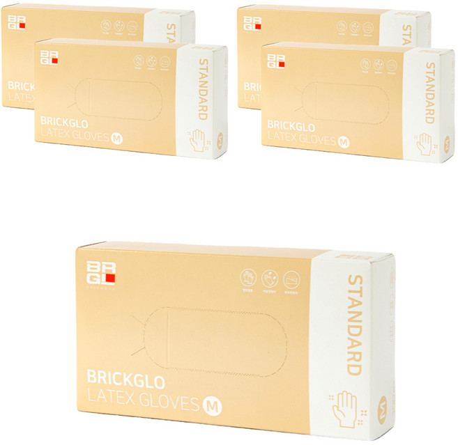 브릭글로 스탠다드 라텍스장갑, 중(M), 1개