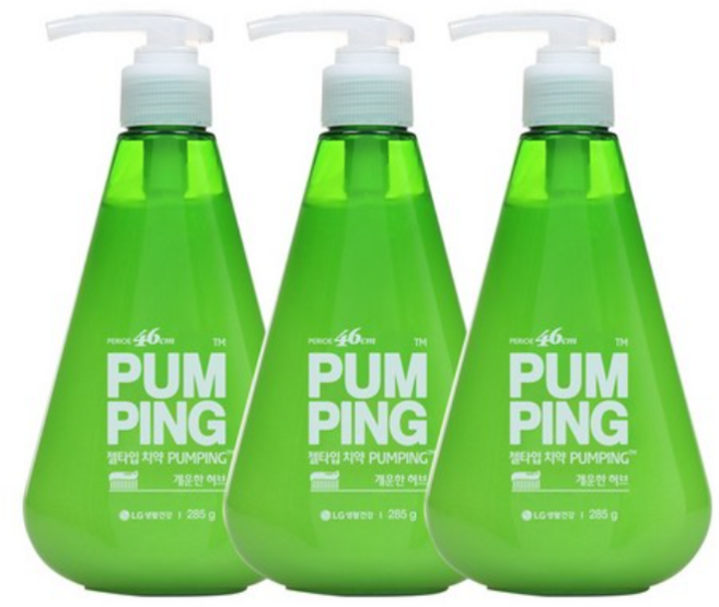 페리오 46cm 펌핑 젤타입 펌프치약 구취케어, 285g, 30개