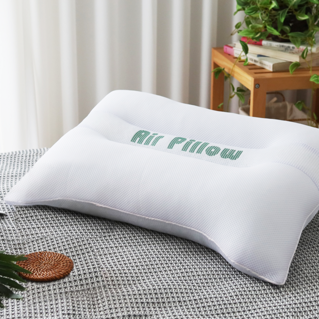 네모라인 국내생산 3D 에어메쉬 바이오칩 쿨 경추 베개 반영구 수명, 화이트