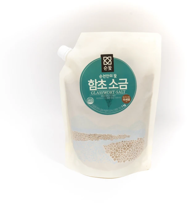 순꽃 순천만 함초소금 유기농 함초 미세염, 1kg, 1개 - 쿠팡