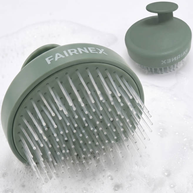 페어넥스 스칼프 마사지 두피 샴푸 브러쉬, 1개, 세이지 그린