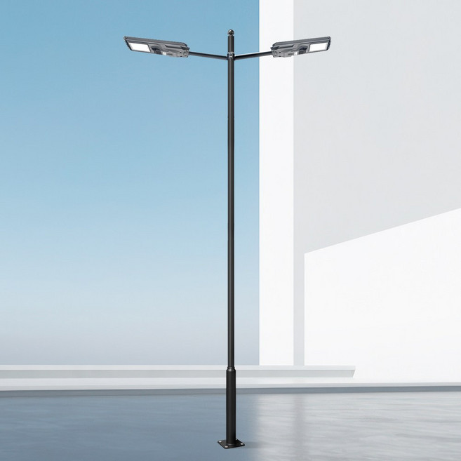 태양광 일체형 가로등 LED 태양열 공원 상가 아파트 주차장 조명 800W 2등 기둥 5M, 감지 일체형 프로 800W 2등 + 기둥 5M