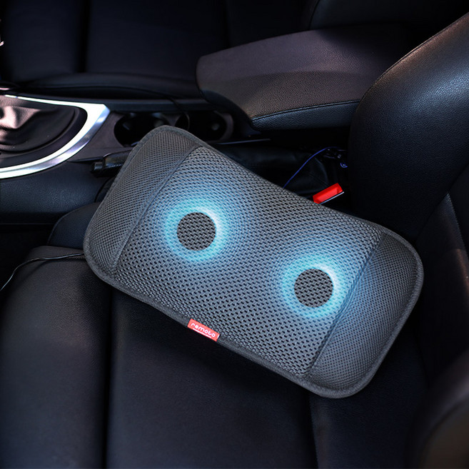 레모토 자동차 마사지 등받이 쿠션 허리진동 허리쿠션 등받이쿠션, 1개