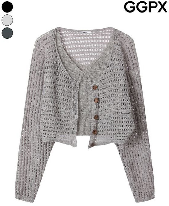지지피엑스 베스트 세트 스카시 버튼 가디건 GQ3ST010F