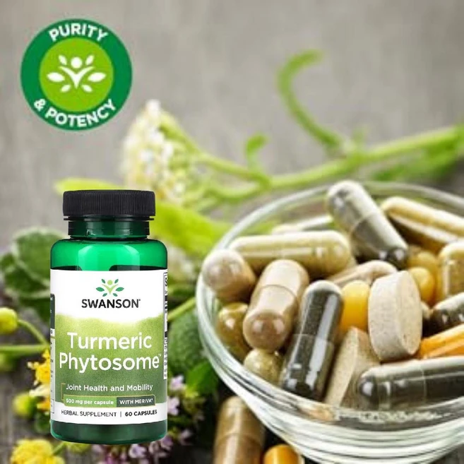 스완슨- Herbal Supplement 메리바 함유 강황 파이토솜 500mg 캡슐 60정 2개월분, 1개 - 쿠팡