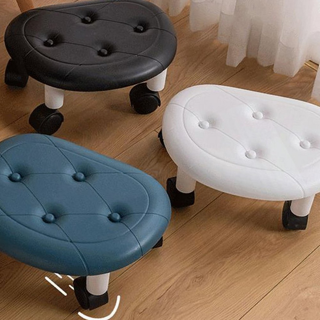 스툴 이동 바퀴 좌식 낮은 발받침 욕실 부모님 허리, GT 블루, 1개