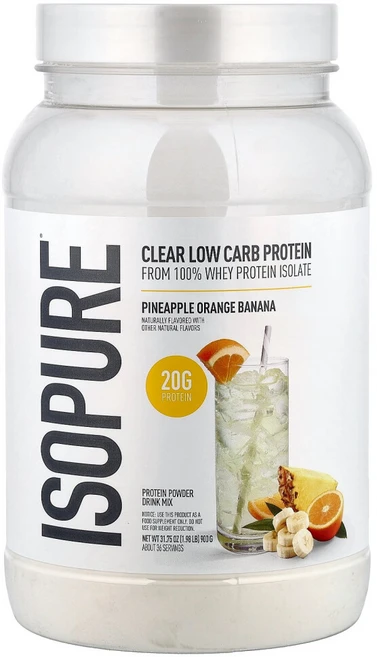 이소퓨어 Infusions 단백질 파우더 파인애플 오렌지 바나나 900g(1.98lb), 1개, 900g - 쿠팡