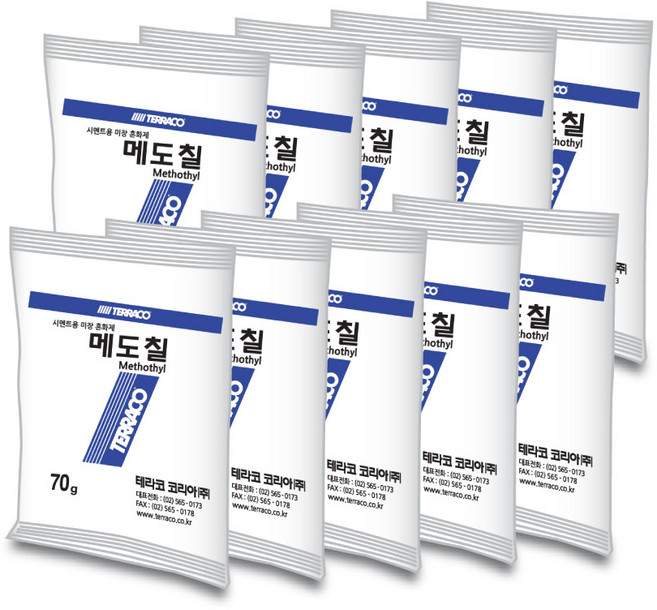 올바른 메도칠 방수효과 접착증대 균열방지 (70g) 시멘트 몰탈 미장용 혼화제, 10개