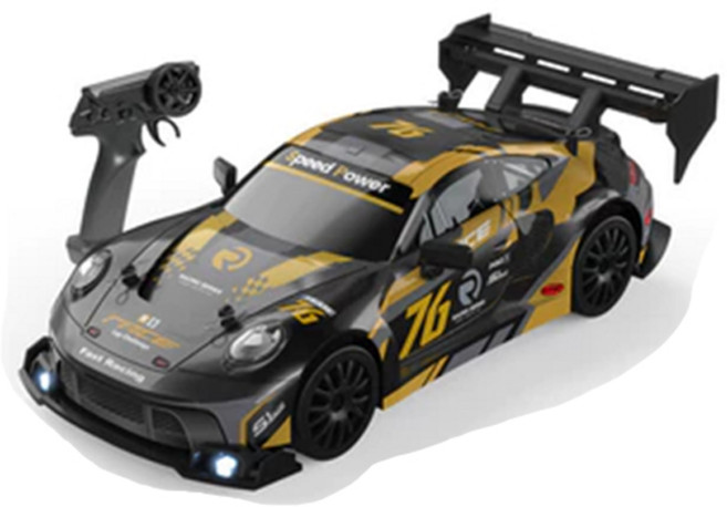 高速漂移遙控賽車 2.4GHz 無極變速, 保時捷-黑色【1：24】, 1個